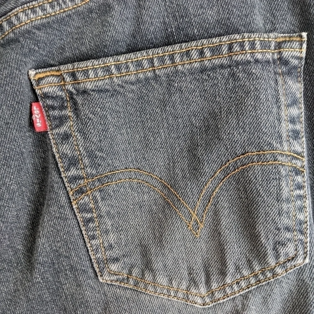 VINTAGE Levi's Button Fly Straight Leg Dark Wash 34x34
